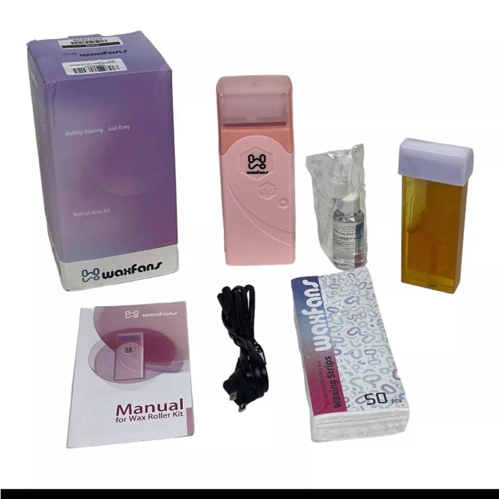 Waxfans Roll On Body Hair Hot Wax Kit for At Home USB Hair Removal NEW OPEN BOX